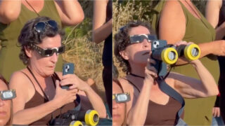 Mulher prepara verdadeiro arsenal para fotografar o eclipse mas nada correu como esperado