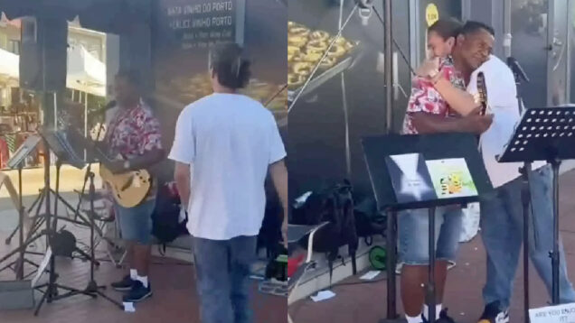 Vitor Kley surpreende cantor de rua no Cais de Gaia e emociona com gesto inesperado