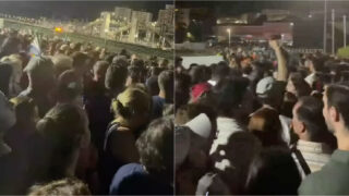 caos no final do concerto de David Guetta