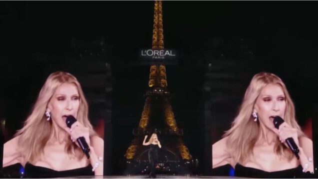 Céline Dion surpreende ao cantar “I’m Alive” junto à Torre Eiffel num evento da L’Oréal