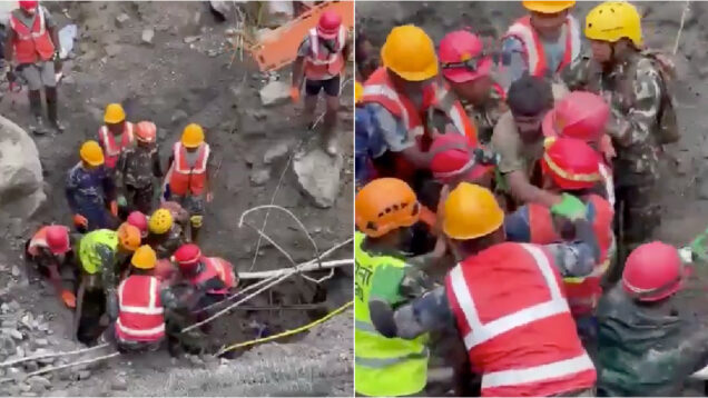 dois trabalhadores são resgatados com vida de túnel no Nepal