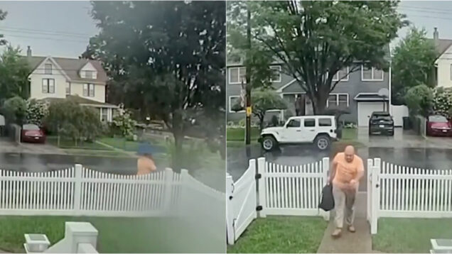 raio atinge homem que caminhava com guarda-chuva e escapa ileso