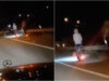 Condutores filmam dois indivíduos de trotinete elétrica na A23 durante a noite