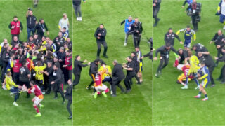 Dérbi de Istambul acaba em batalha campal com ex-Benfica Aktürkoğlu no centro da confusão