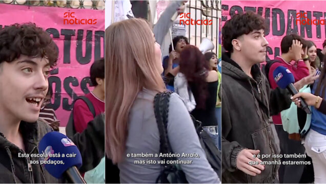 Estudantes bloqueiam duas escolas em Lisboa em protesto contra políticas do Governo