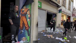 Funcionário de loja em Nice enfrentou saqueadores ao lado de Son Goku e tornou-se viral