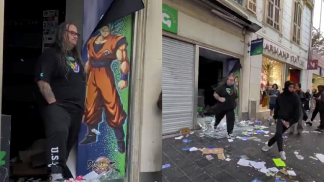 Funcionário de loja em Nice enfrentou saqueadores ao lado de Son Goku e tornou-se viral