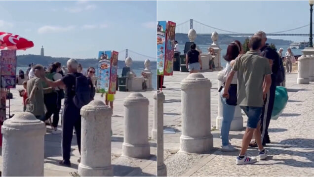 Homens envolvem-se em discussão em Lisboa por causa de saco cheio de garrafas do Volta