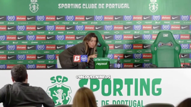 Jornalista protagoniza momento viral ao testar microfone após derrota do Sporting
