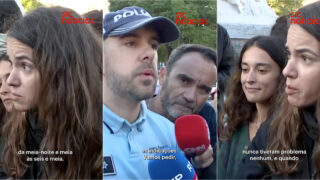 Manifestante questiona PSP sobre ordem para retirar tendas e exige explicações com base na lei