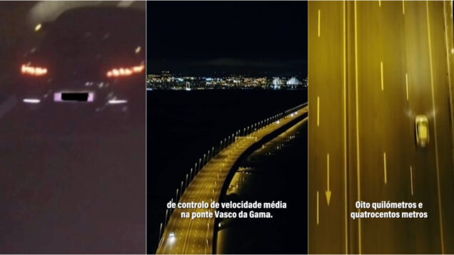 Mercedes percorre 8,4 km em 103 segundos na Ponte Vasco da Gama e é apanhado a 292 km:h