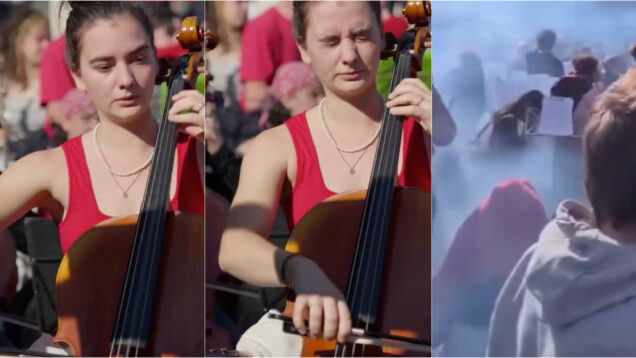 Orquestra é atingida por gás lacrimogéneo em Paris, mas músicos continuam a tocar