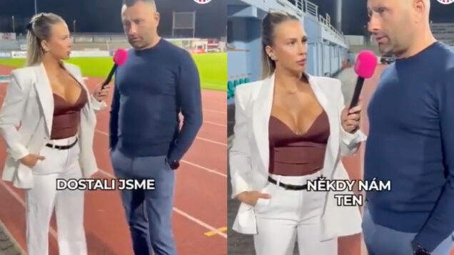 Treinador torna-se viral por evitar olhar para jornalista durante entrevista