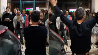 coro das Caldas foi à porta de António José Seguro exigir uma reação